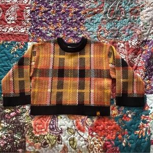 Wave Riding Vehicles Toddler Plaid Crewneck Pullover Sweater Size 2T Unisex